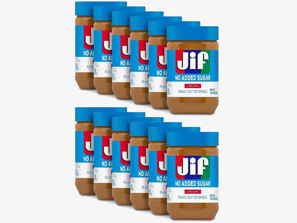 Jif No Added Sugar Creamy Butter Spread 12 Count