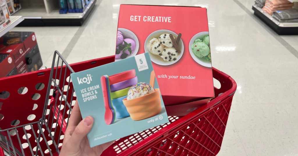 Koji ice cream maker and spoon + bowl set in target cart