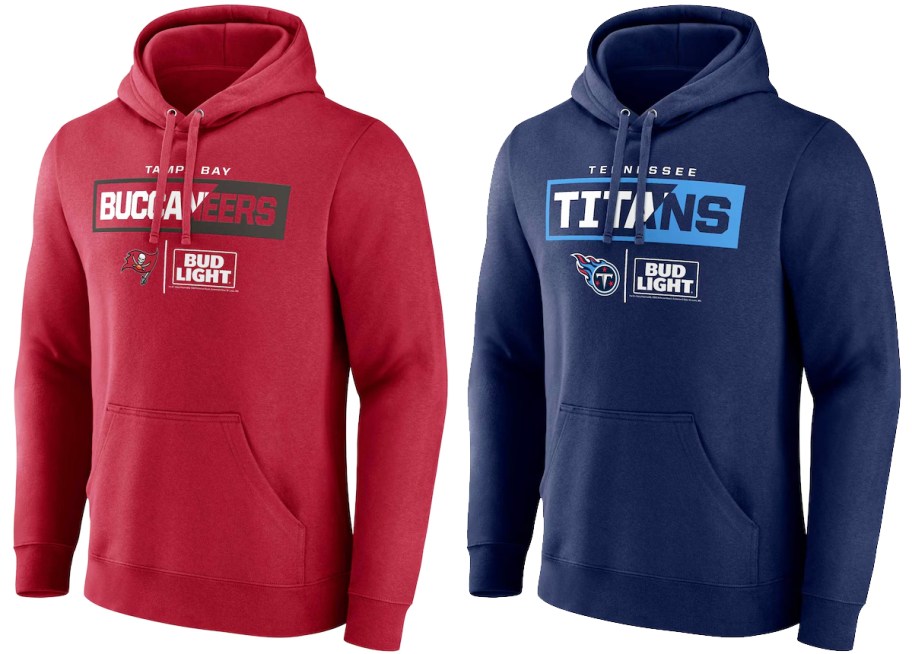 Tampa Bay Buccaneers and Tennessee Titans hoodies