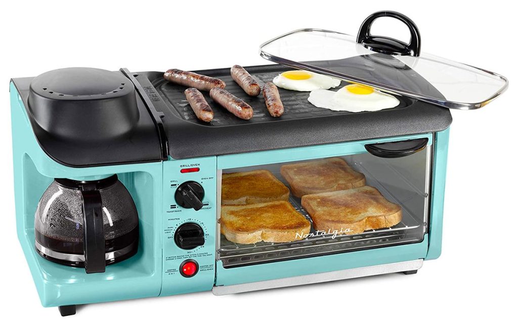 Nostalgia Retro 3-in-1 Family Size Electric Breakfast Station