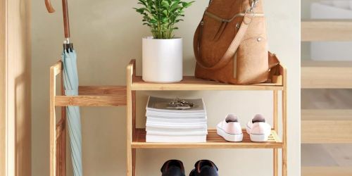 Bamboo Shoe Rack Only $33.99 Shipped | Great for Plants, Weights & More