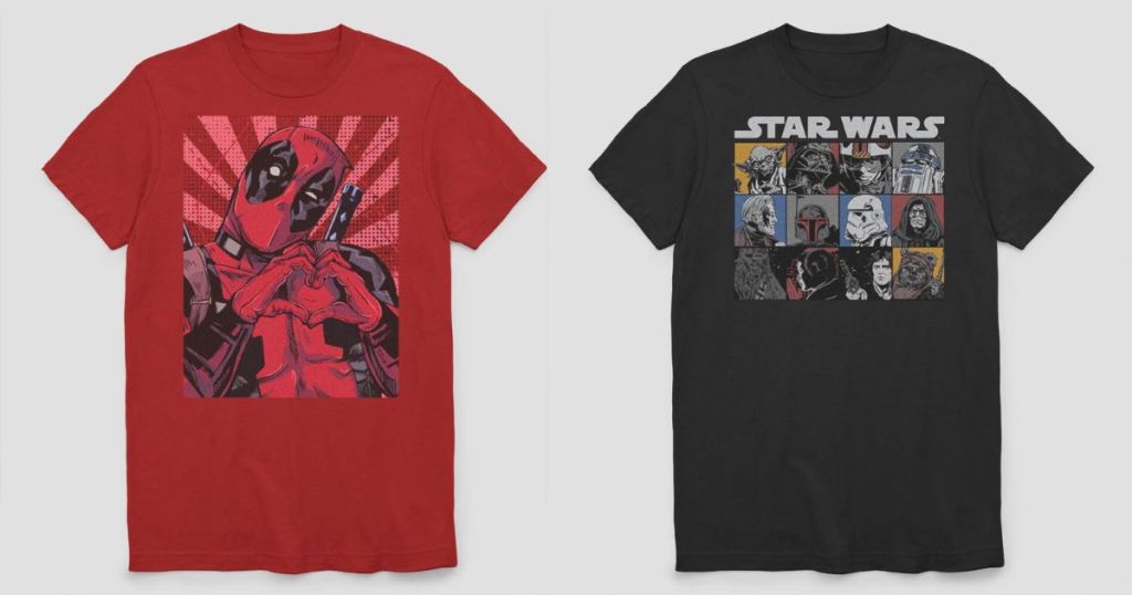 Deadpool and Star Wars Tees from Tillys