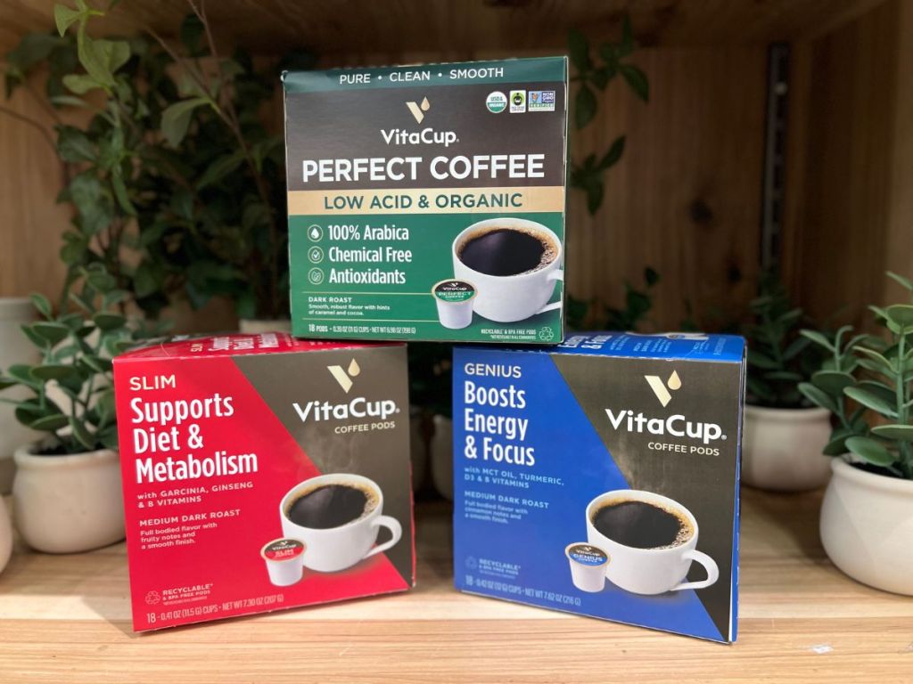 3 boxes of Vita Cup Coffee Pods