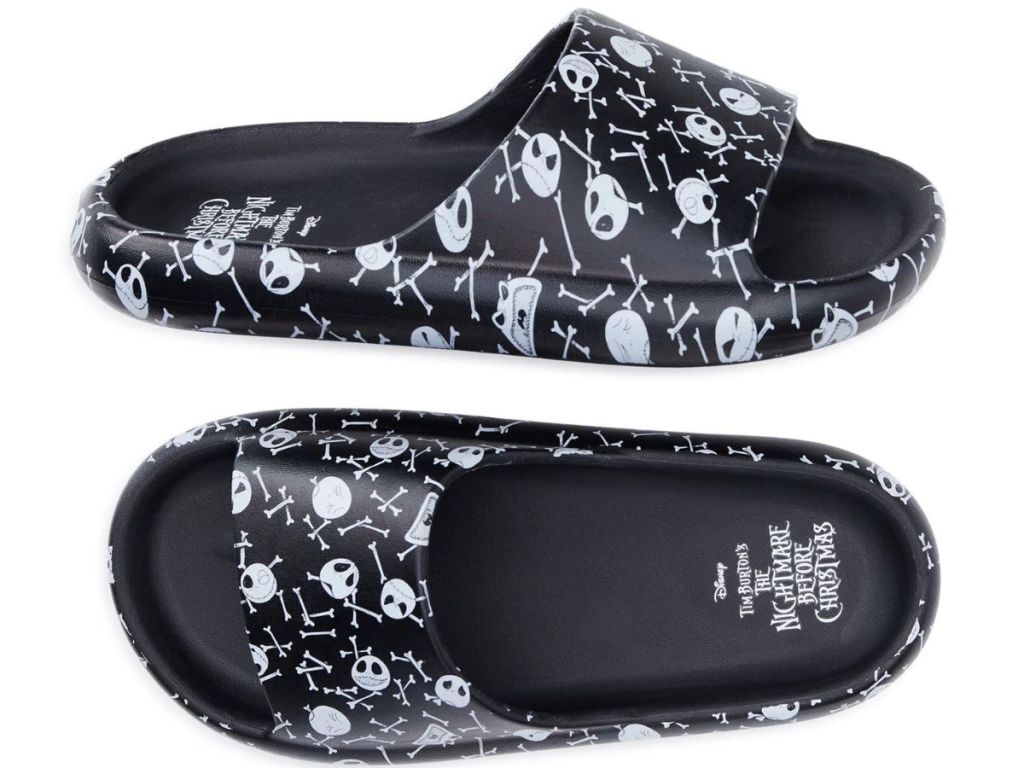 A pair of Nightmare Before Christmas Slides