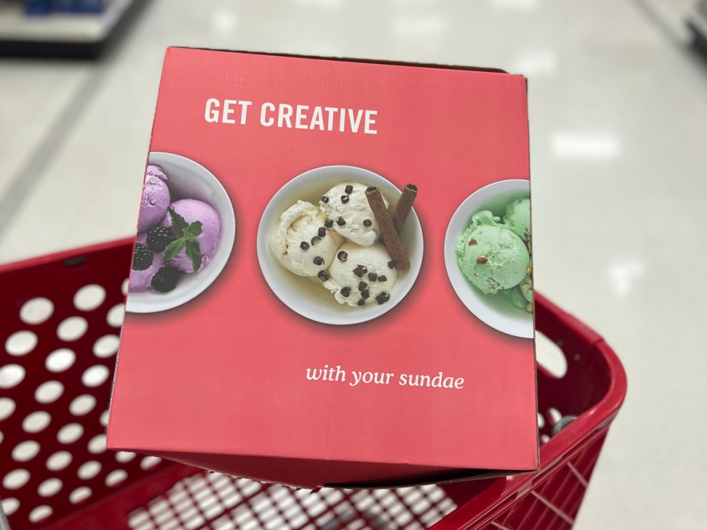 box of Koji Bucket Ice Cream Maker in target cart