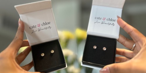 Cate & Chloe Gold Plated Stud Earrings Only $16.80 Shipped (Perfect for Any Age!)