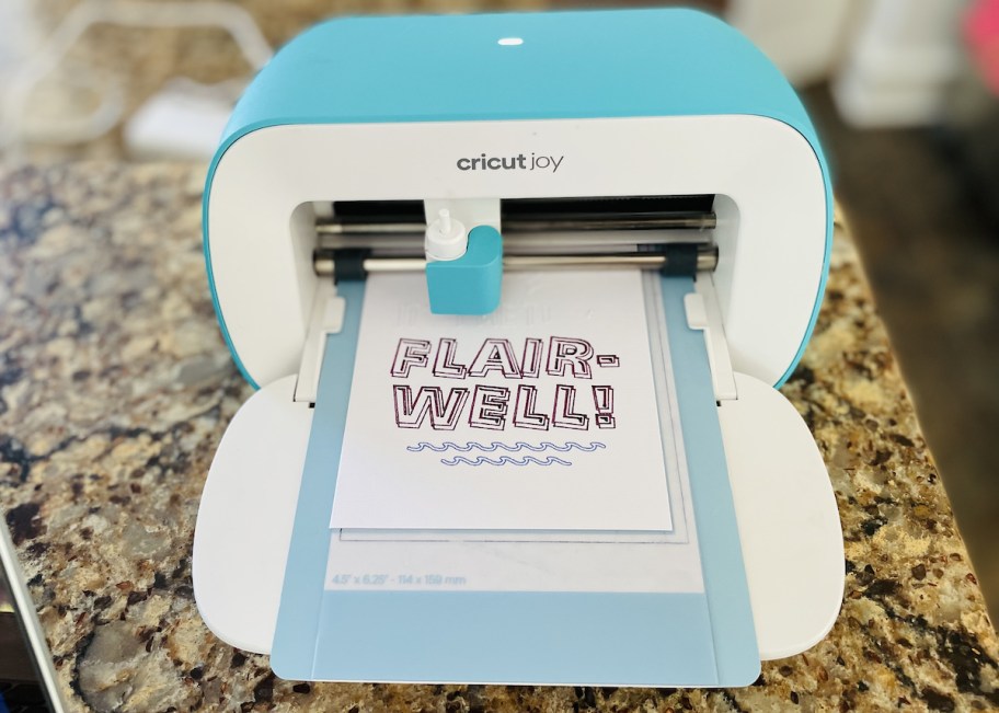 flair well card printing from cricut joy