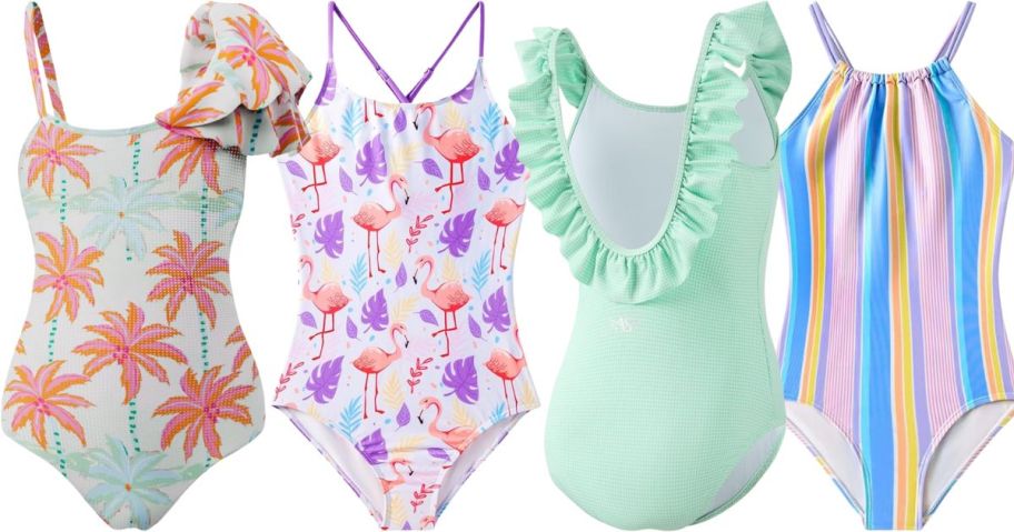 Angel Season Girls' Swimsuits stock images