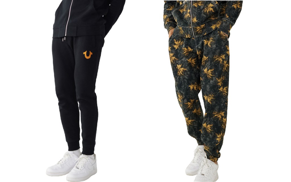 mens black and camo joggers