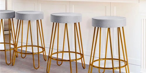 Velvet Bar Stools 2-Pack Only $49 Shipped on Walmart.com (Just $24.50 Each!)