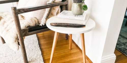 Real Wood Side Table Only $35.99 Shipped on Amazon | Assemble in Seconds!