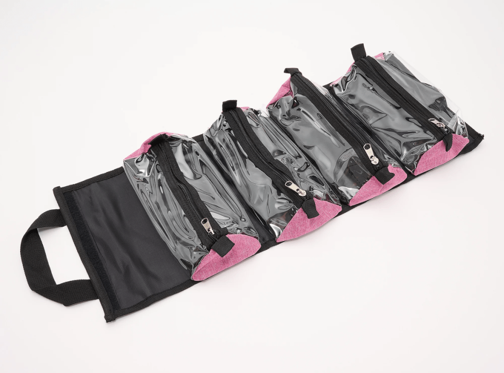 A Home 365 Foldable Travel Bag with removable compartments from QVC 