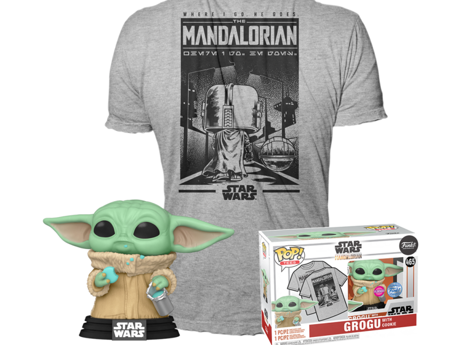 grogu t-shirt and Funko Pop bundle