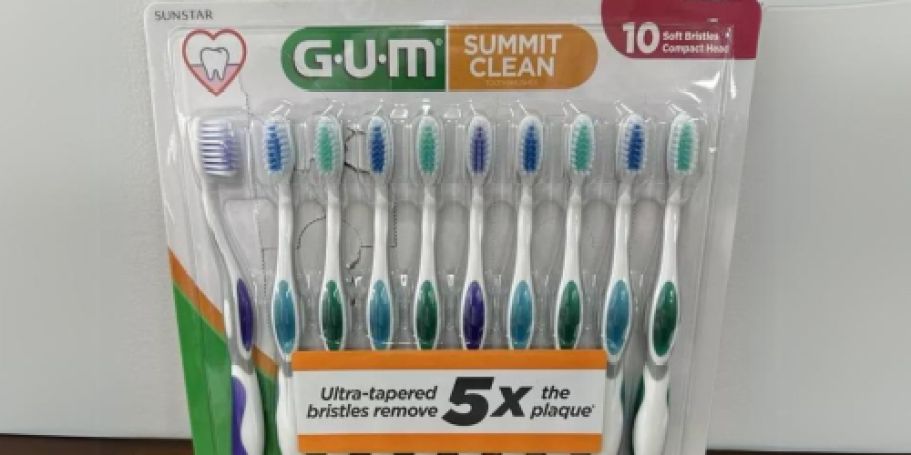 GUM Summit Toothbrush 10-Pack Only $6.97 Shipped on Costco.com