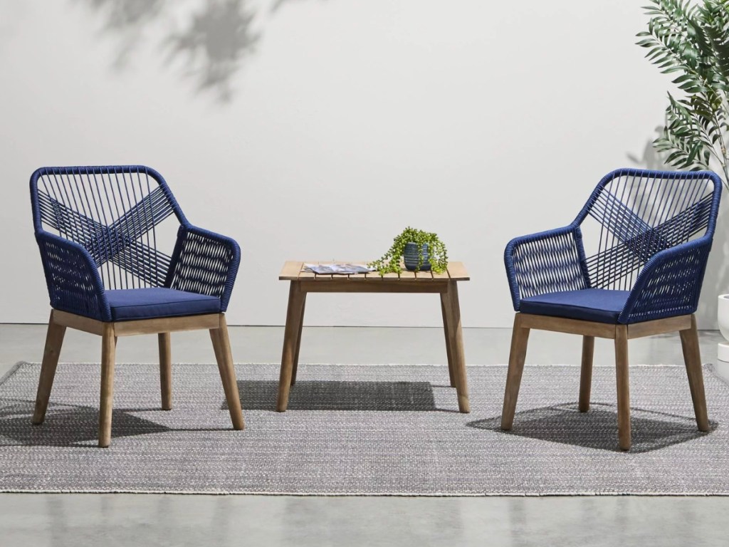 Gap Home Woven Rope Outdoor 3-Piece Conversation Set