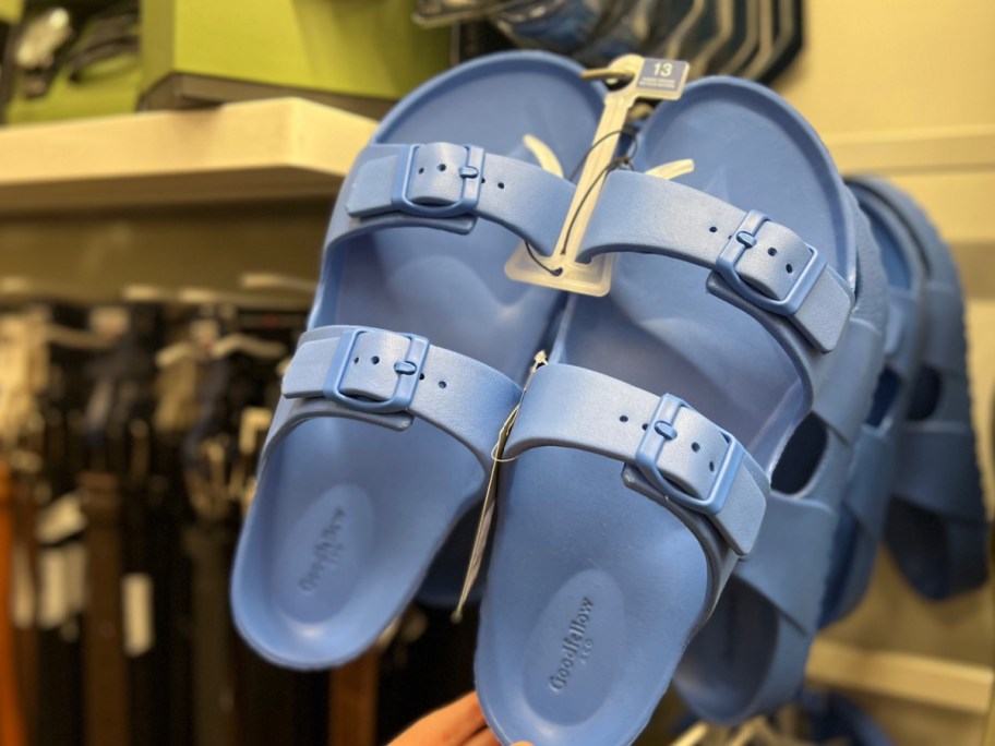 Goodfellow & Co Men's Carson Two Band Slide Sandals in store display