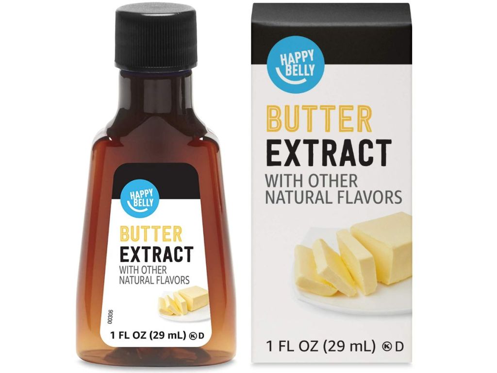 A bottle of butter extract with its box