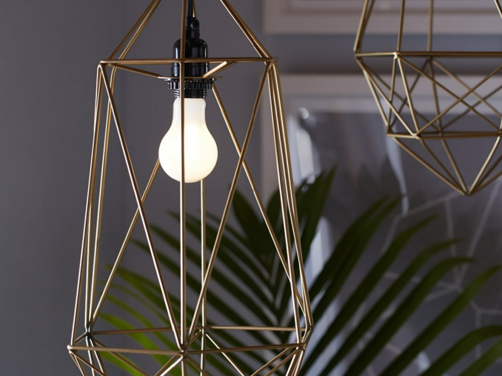 LED light bulb inside of lighting fixture