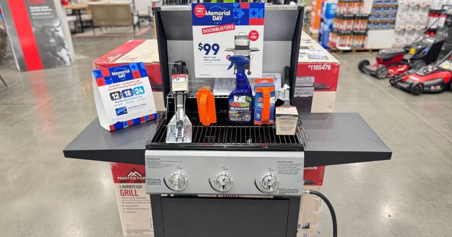 Master Forge 3-Burner Liquid Propane Gas Grill