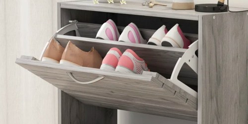 Shoe Storage Cabinet Only $95.99 Shipped (Reg. $214) | Organize Your Entryway!