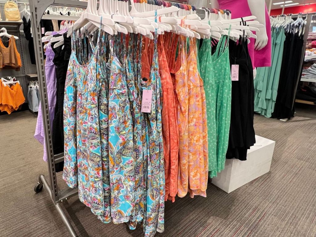 rack of Wild Fable Dresses at Target