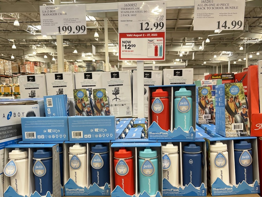ThermoFlask Bottle 2-Packs on display at costco