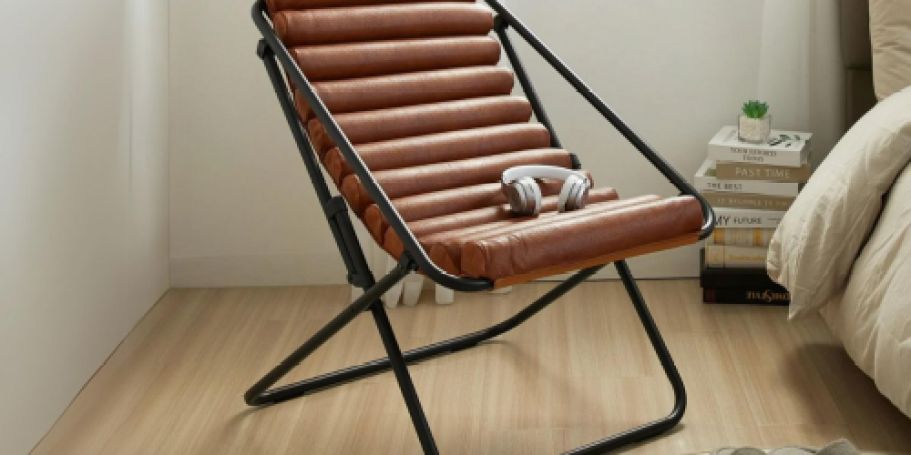 Folding Sling Lounge Chair Only $39.98 Shipped on Walmart.com (Perfect for Dorm Rooms)