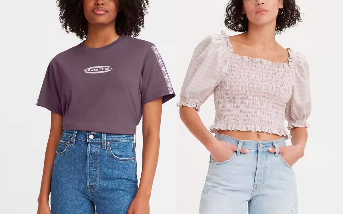 Womens levis tops and tees