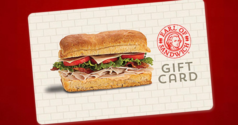 earl of sandwich gift card