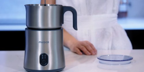 Electric Stainless Steel Milk Frother Only $27.60 Shipped | Make Hot or Cold Froth in Seconds