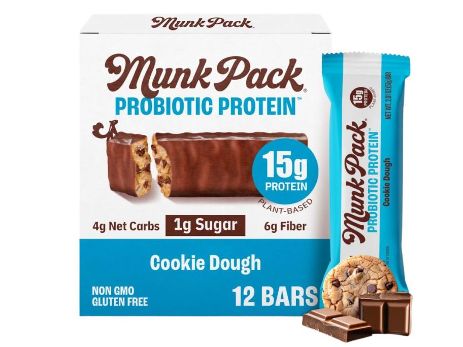 Munk Pack Probiotic Protein 12-Pack - Cookie Dough box stock image