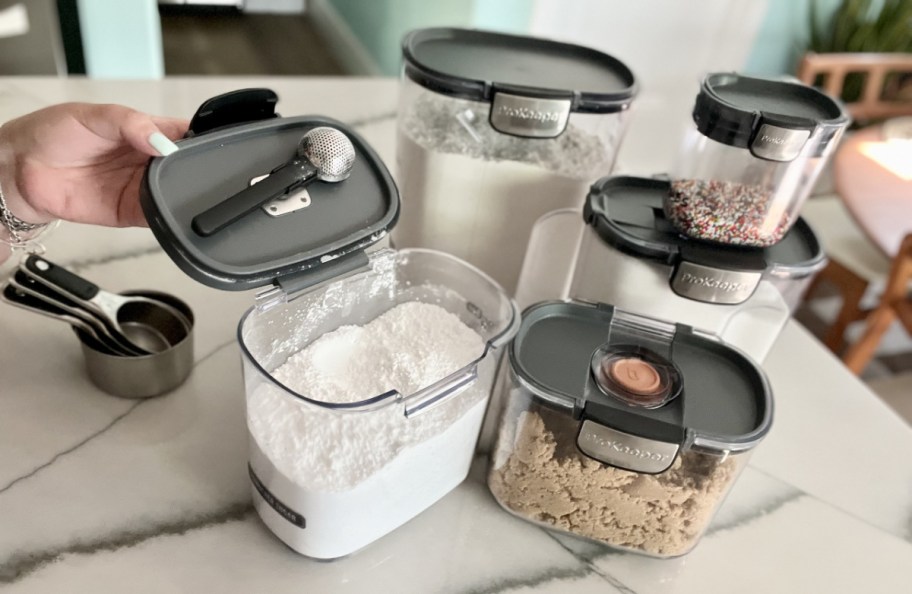 prepworks baking set displayed with containers full of ingredients