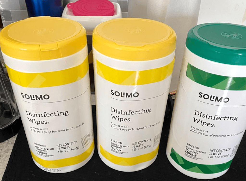 Solimo disinfecting wipes 