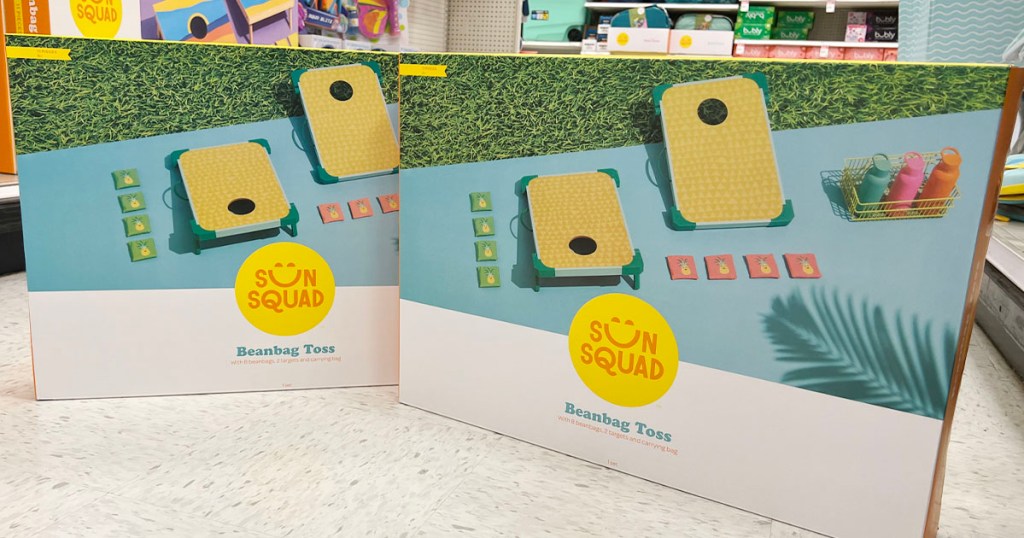 sun squad bean bag toss box in aisle at target 