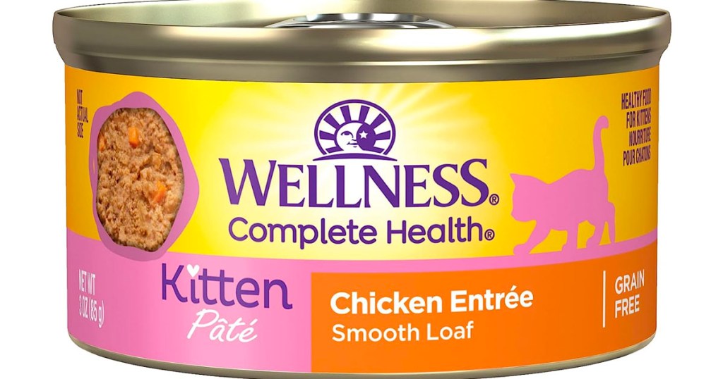 can of wellness complete chicken kitten food