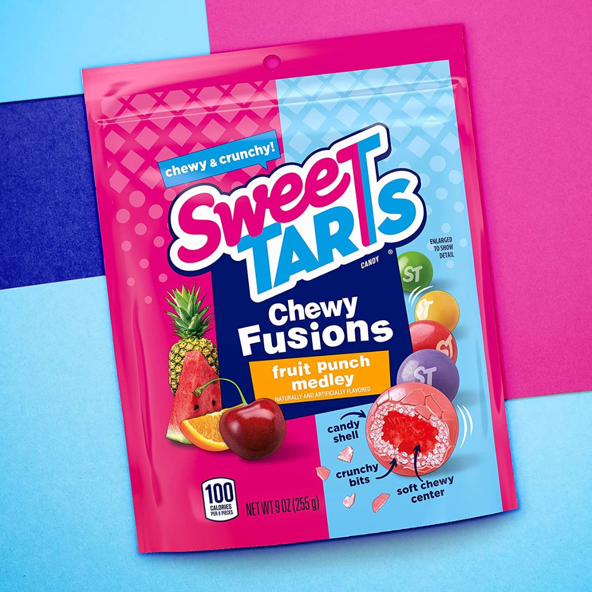 Sweetarts Chewy Fusions 9 oz Bag Fruit Punch Medley