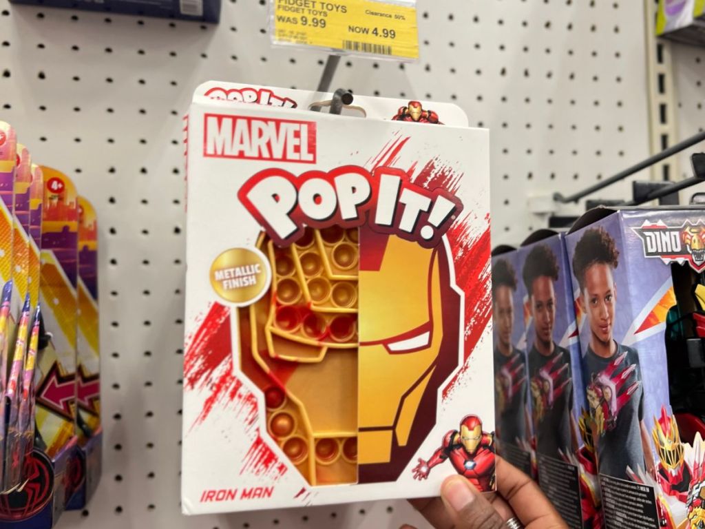 MARVEL Iron Man Mask Pop It Fidget Toy