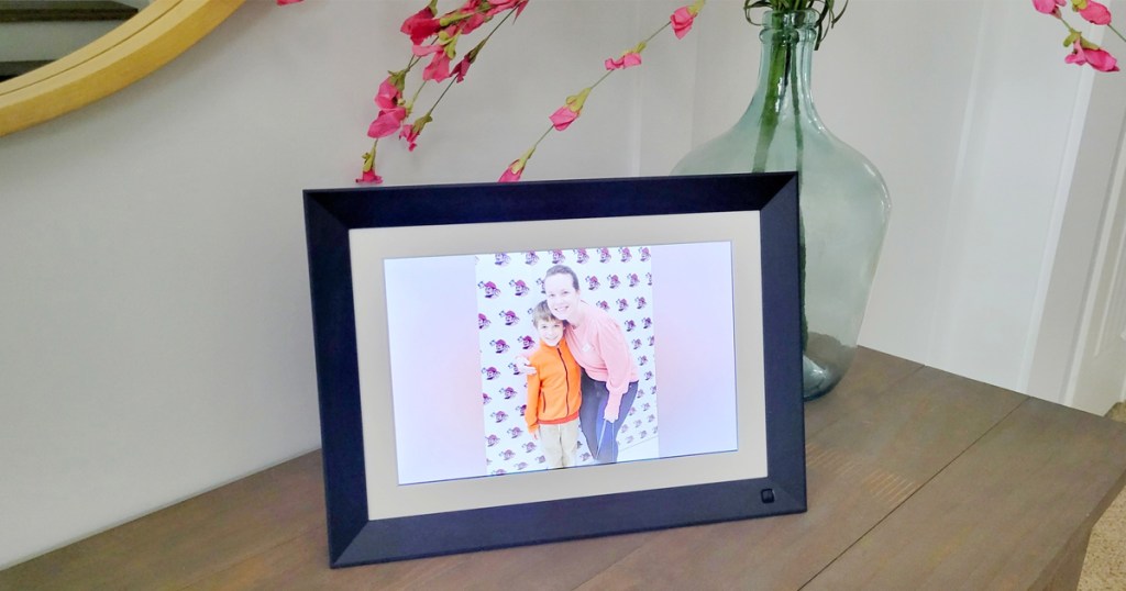 Digital Photo Frame on a wood table