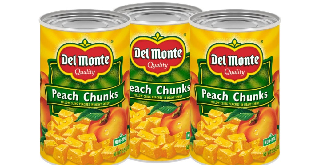 3 cans of Del Monte Peach Chunks