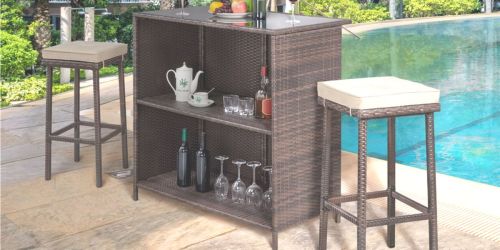 Outdoor Wicker Bar 3-Piece Set Only $180 Shipped on Walmart.com (Regularly $214)