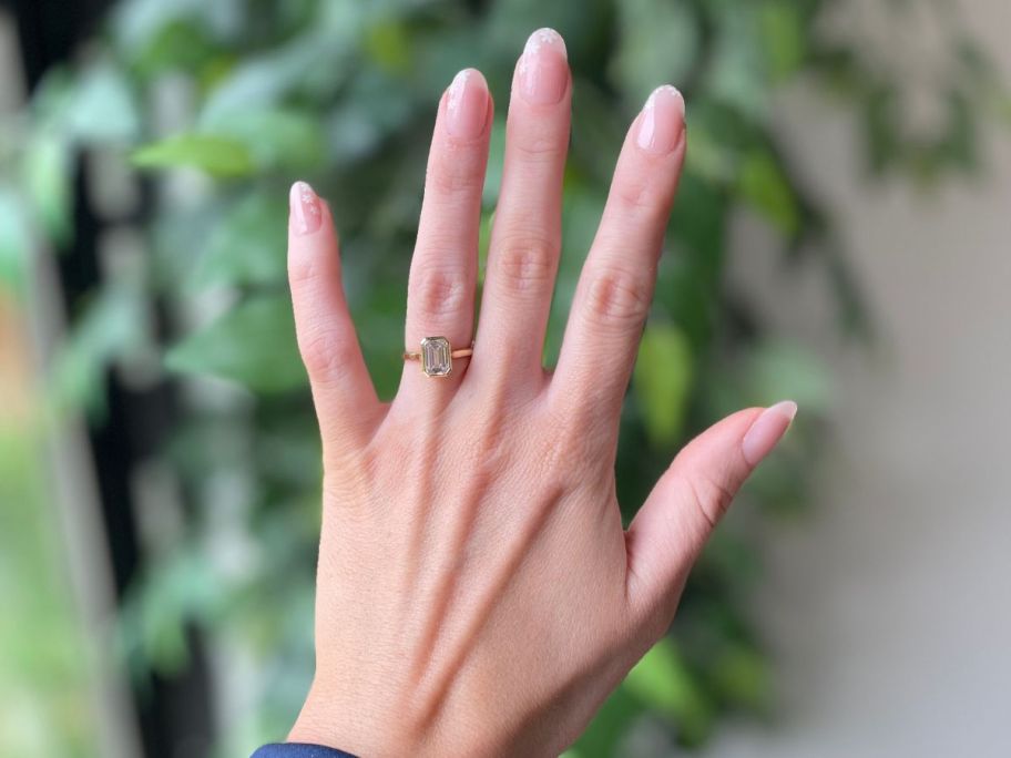 hand with fake nails