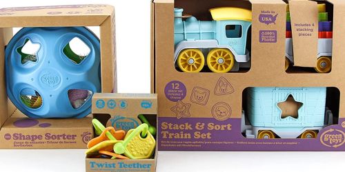 HURRY! Green Toys Train Set, Shape Sorter, & Teether ONLY $15.50 on Amazon