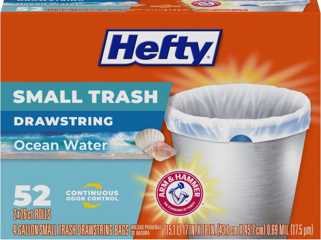 A box of small Hefty Bags