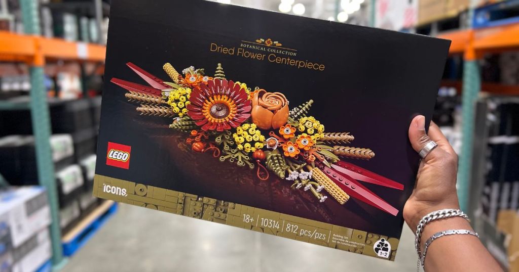LEGO Botanical Collections Dried Flower Centerpiece in woman's hand at Costco