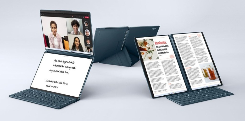 Lenovo yoga book laptop in different configurations