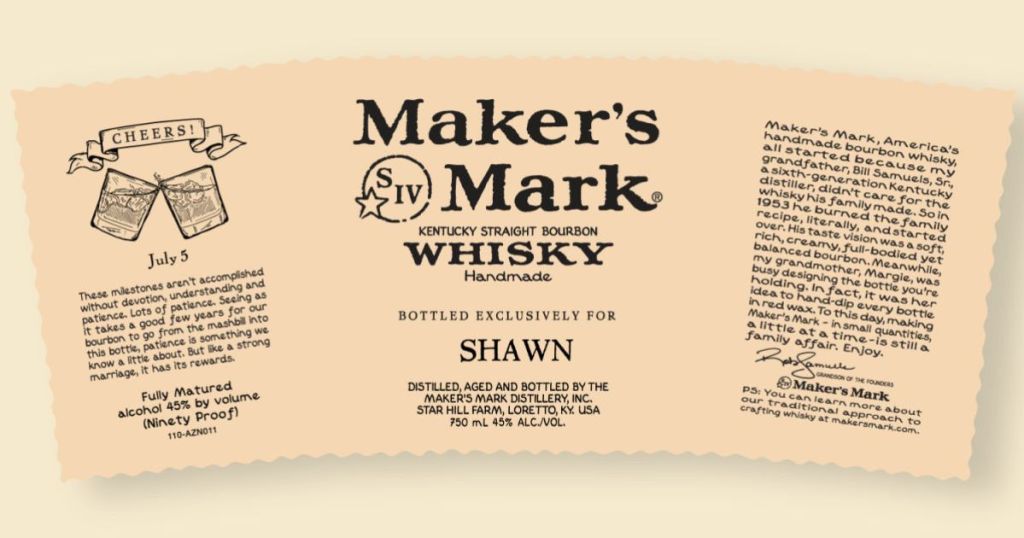 Maker's Mark Whisky label