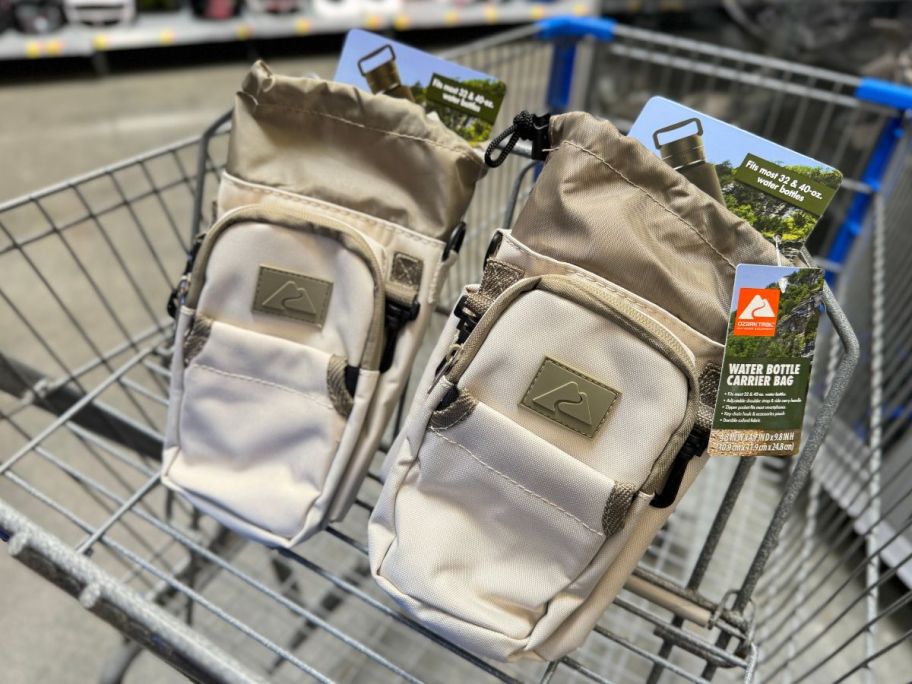 A cart containing 2 Ozark Trail Water Bottle Sling Carriers