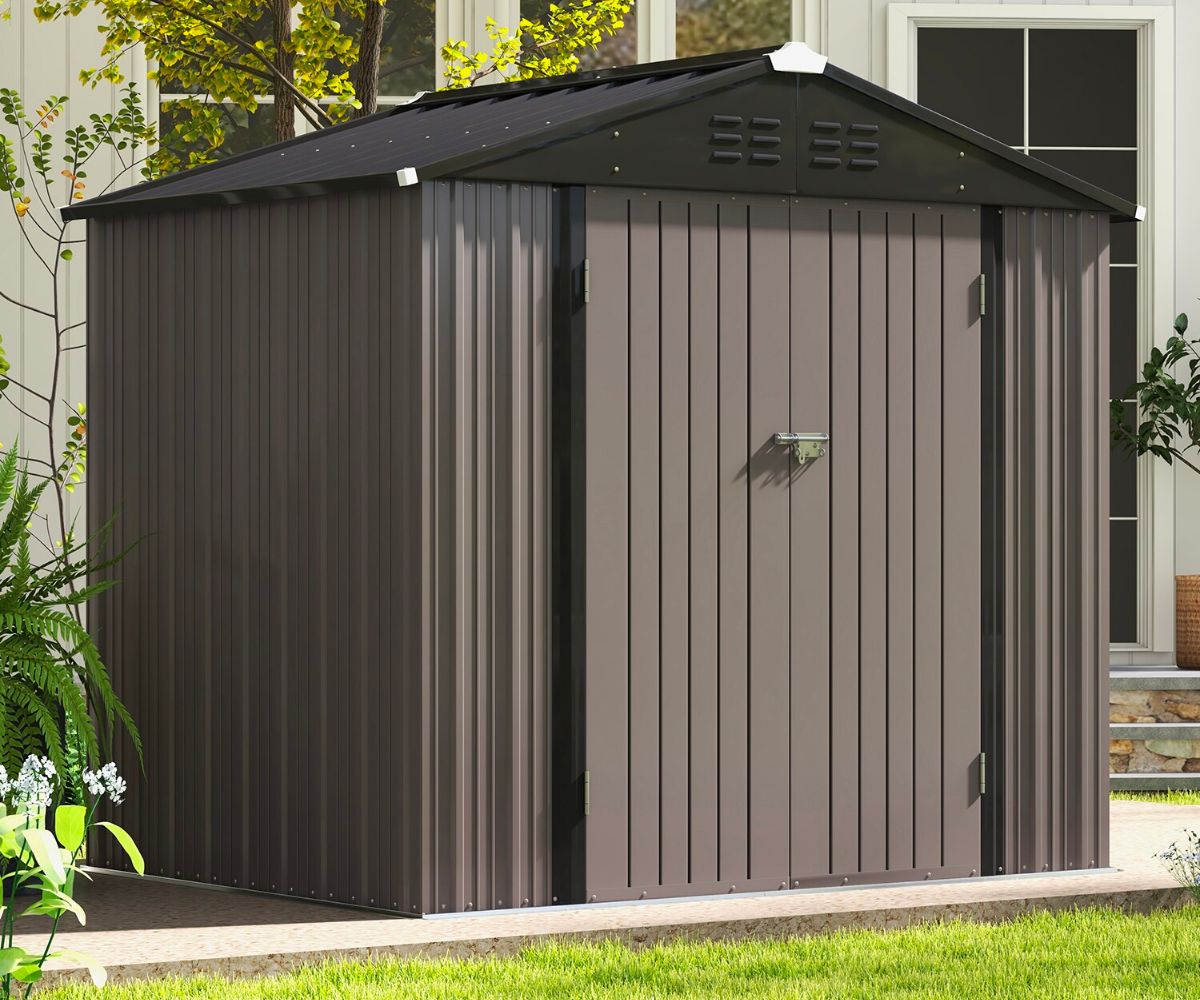 Patiowell 8-ft x 6-ft Steel Storage Shed