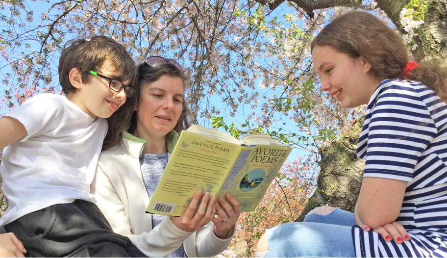 Family participating in the Sonlight summer reading program