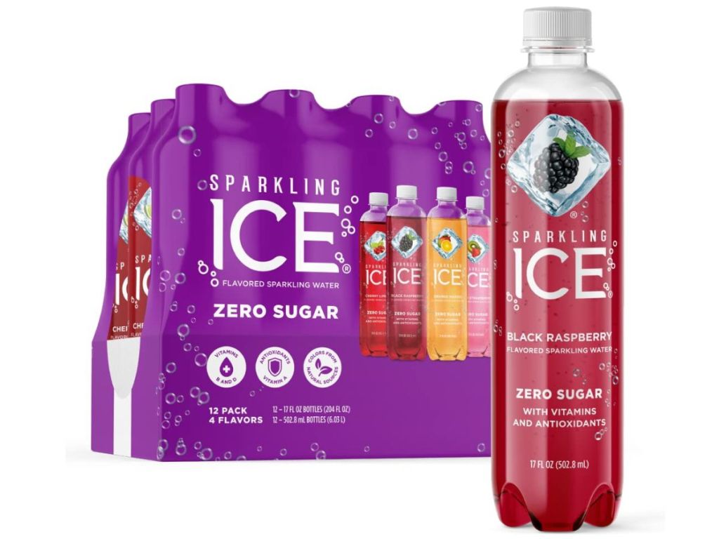 Sparkling Ice water variety pack in purple